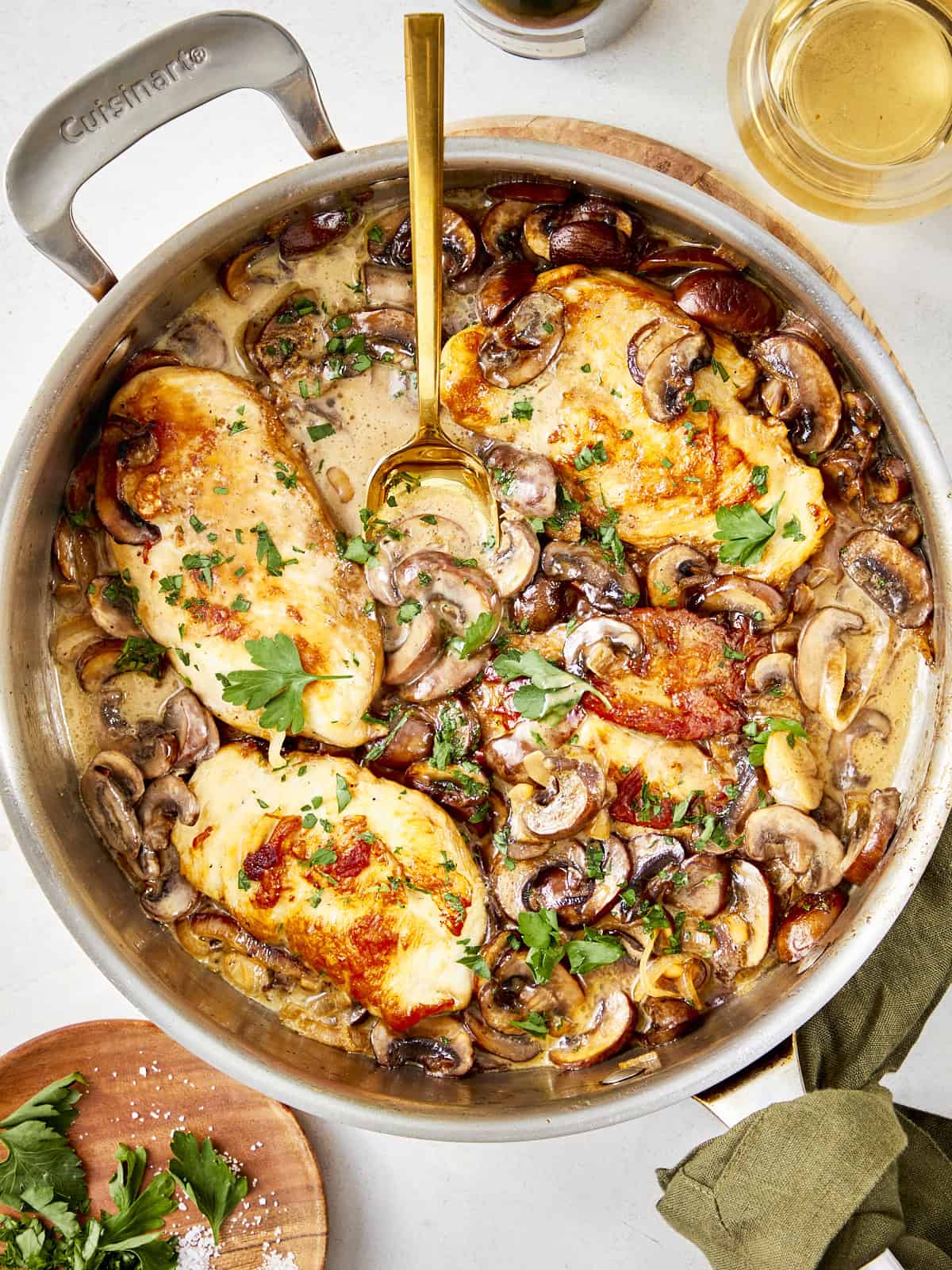 Rich Creamy Champagne Chicken with Savory Mushrooms